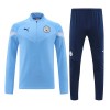 Manchester City Quarter Zip Felpe da Allenamento 2022-23 Blu per Uomo